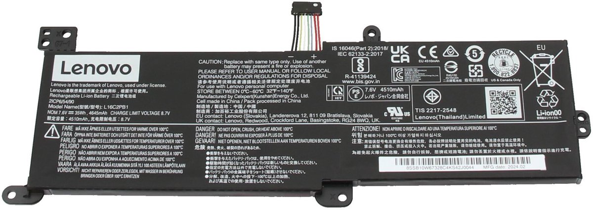 Lenovo 5B10W67165 Batterij - 35Wh