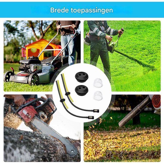 Universele brandstoffilterset - Brandstofslangafdichting - Universele brandstofleiding - Aanzuigbal - Rubberen pakking - Voor grasmaaiers, trimmers, grasmaaiers, heggenscharen - Set van 2 van Merkloos	 — afbeelding 4