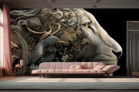 Vliesbehang Fotobehang - Majestic Jungle Harmony - 250x200 centimeter