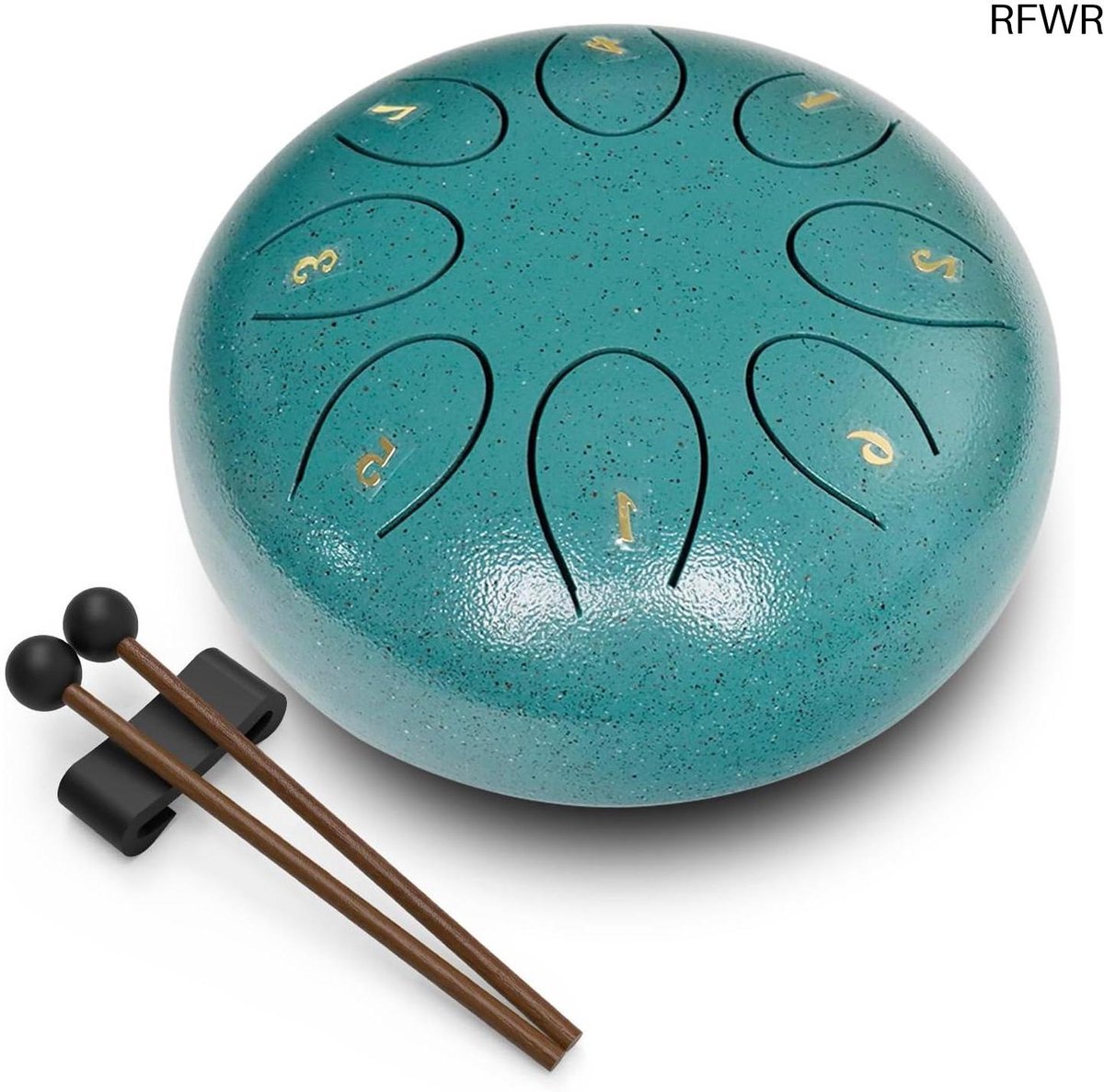 RFWR® 8-Tonige Stalen Tongtrommel van 15 cm voor Muzikale Ontspanning en Buitenactiviteiten