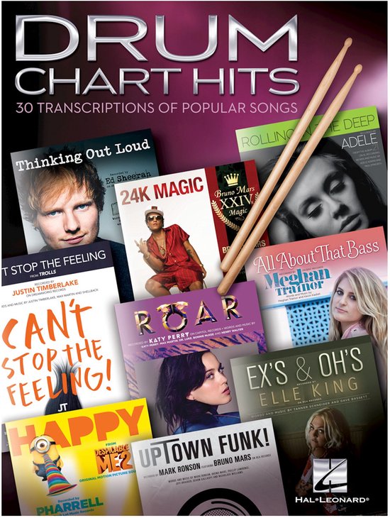 Drum Chart Hits  30 Transcriptions Of Popular Songs
