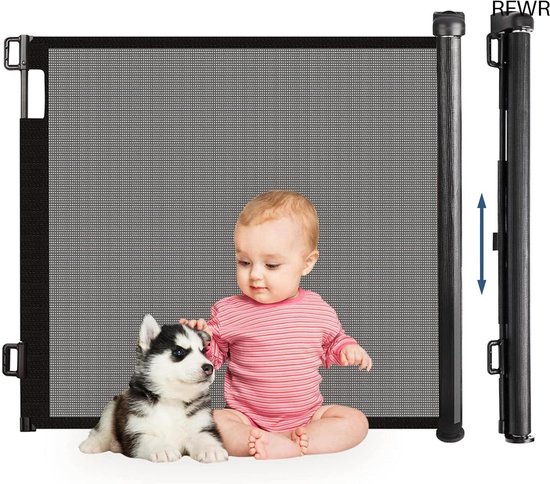 RFWR Intrekbaar Traphek 180 Cm Extra Breed Veiligheidshek Voor Baby rfwr-intrekbaar-traphek-180-cm-extra-breed-veiligheidshek-voor-baby
