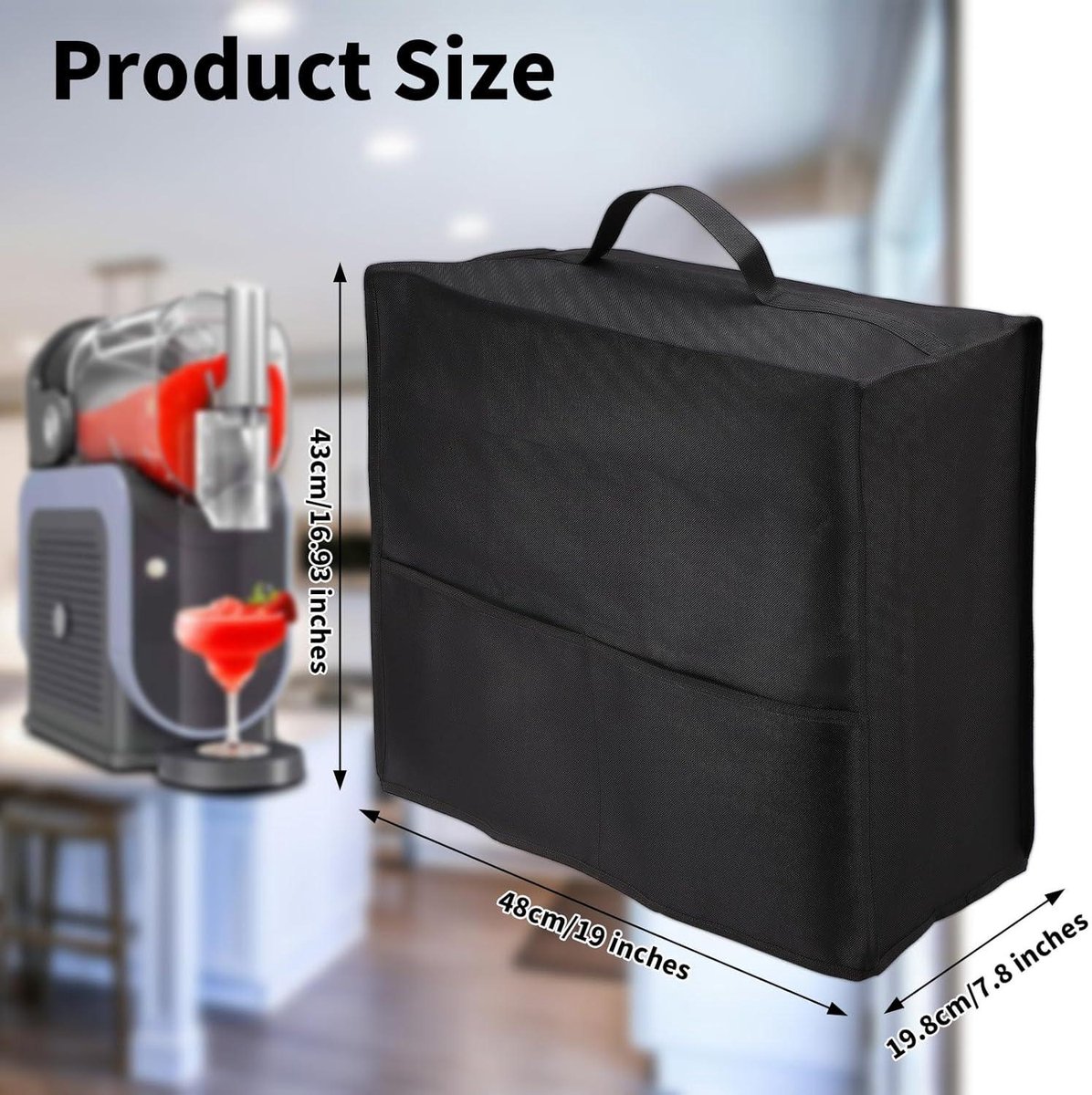 Allecto Plus - Slushie Machine Cover voor Thuisgebruik | Stofdichte Waterdichte Draagtas met Opbergvak | Compatibel met Slushie Machine | Beschermhoes met Rits