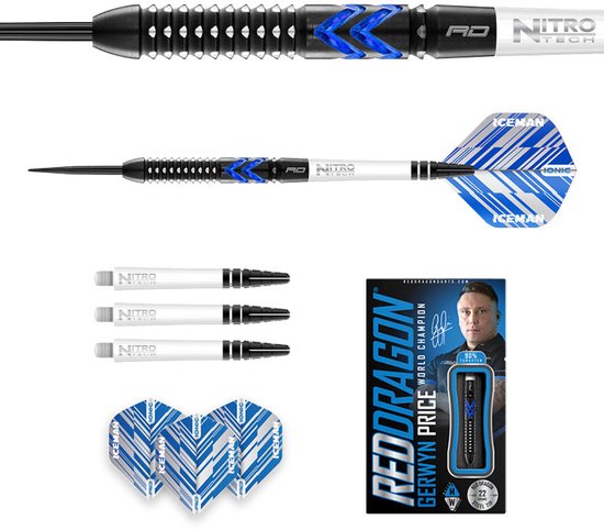 RED DRAGON - Gerwyn Price Blue Ice SE: Steeltip Tungsten Dartpijlen Professioneel - 22 gram van Red Dragon — afbeelding 4