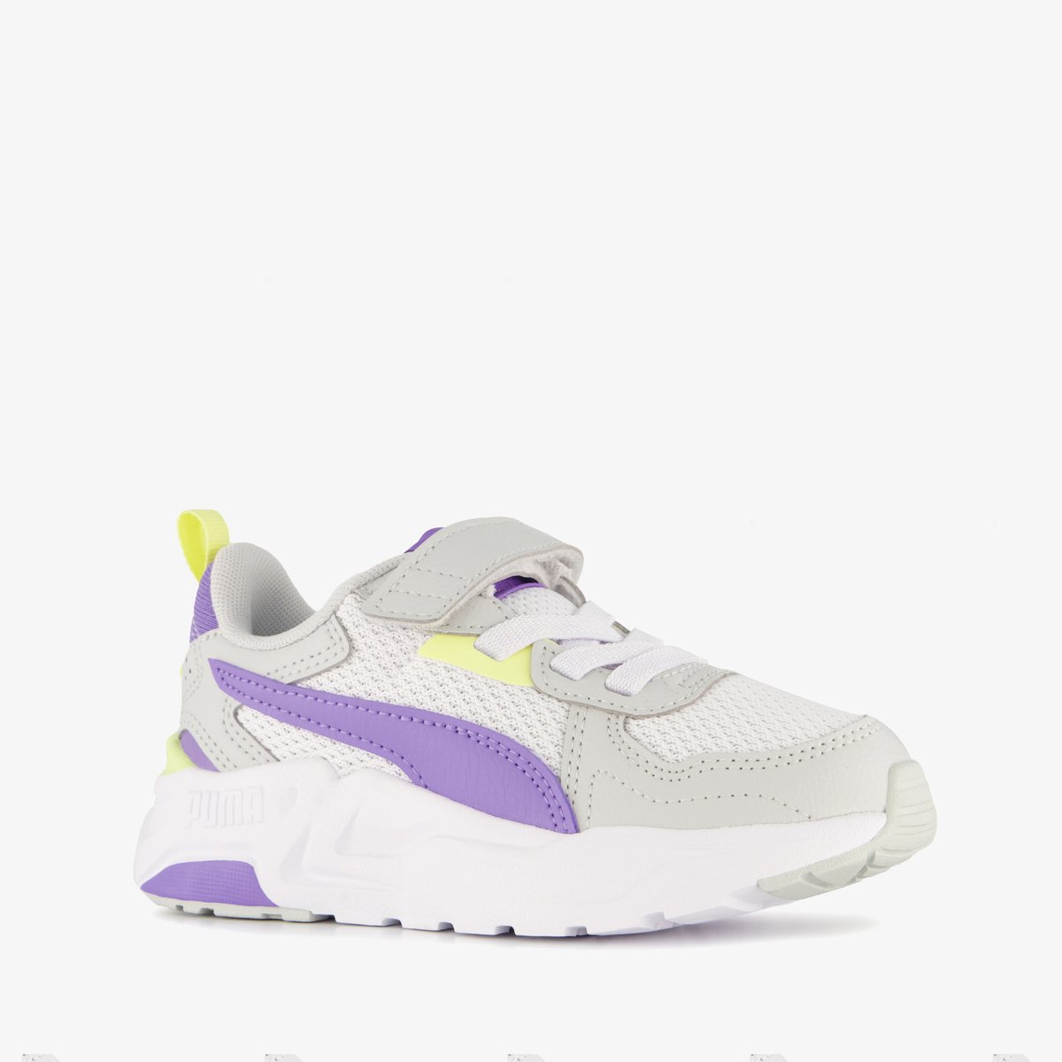 Puma Trinity Lite AC+ meisjes sneakers – Uitneembare zool Grijs