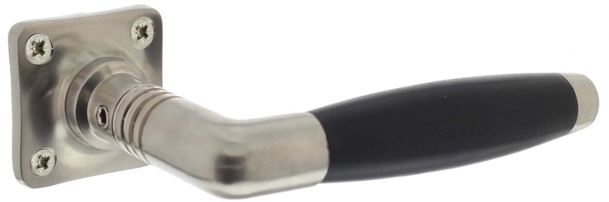 Intersteel Deurkruk Ton basic met rozet 38x38x6mm nikkel mat/zwart