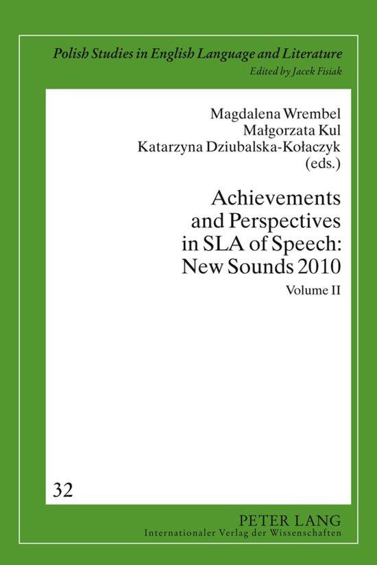 Achievements and Perspectives in SLA of Speech: New Sounds 2 ... - cover