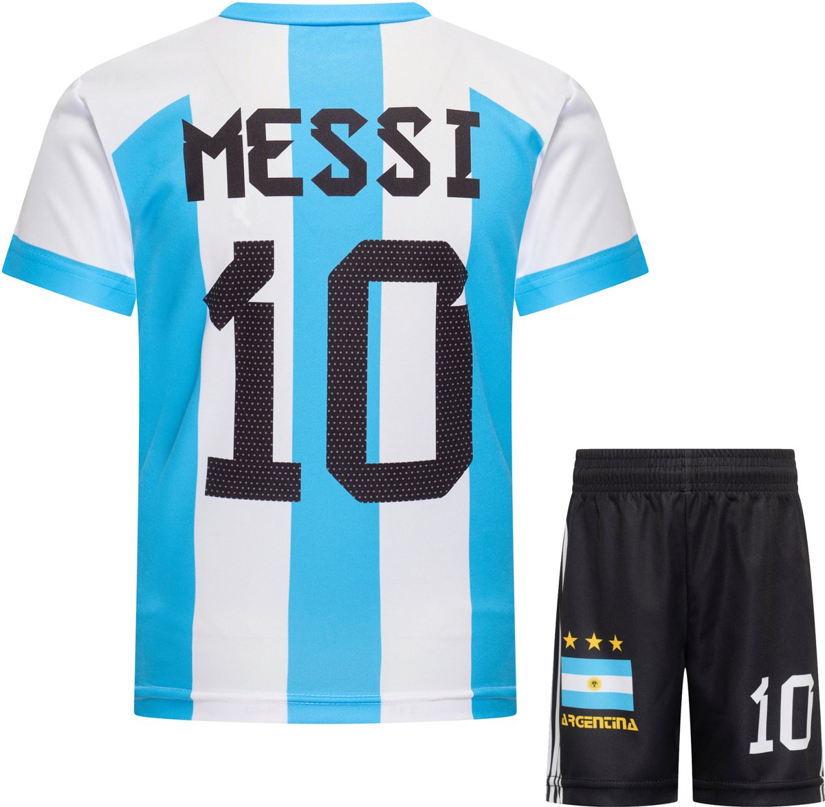 Messi Argentinië Tenue | Voetbal Shirt + broekje set - EK/WK voetbaltenue - Maat 104