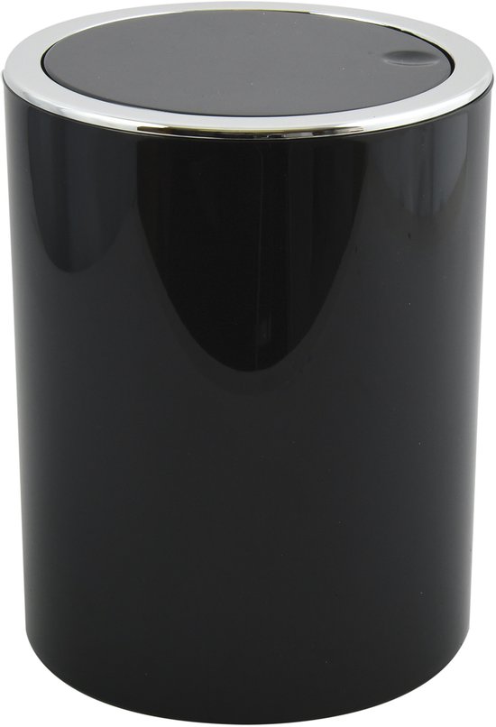 MSV Pedaalemmer 6L - KAMAKA - Prullenbak Badkamer - ABS - Zwart