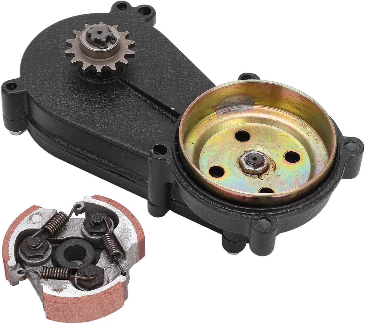 Inovra Plus - Rode Quad Motorfiets Versnellingsbak met Koppeling voor Mini Pocket Quad - 47c C 49c C - 14T - Belbehuizing Hiseeuon Koppelingstrommel