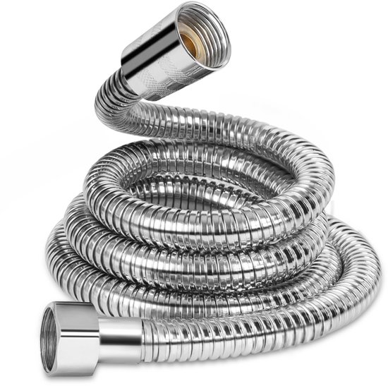 Flexible de douche Ibenzoa® 1,5 m avec Protection anti-pliage en acier inoxydable et flexible