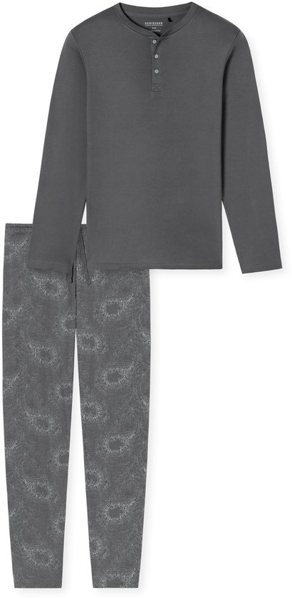 Schiesser – Fine Interlock – Pyjama – 182027 – Anthracite – Maat L