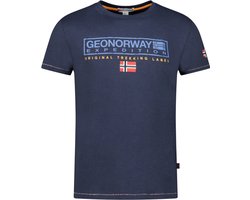 Geographical Norway - Heren Tee SS Jasic Shirt - Blauw - Maat S