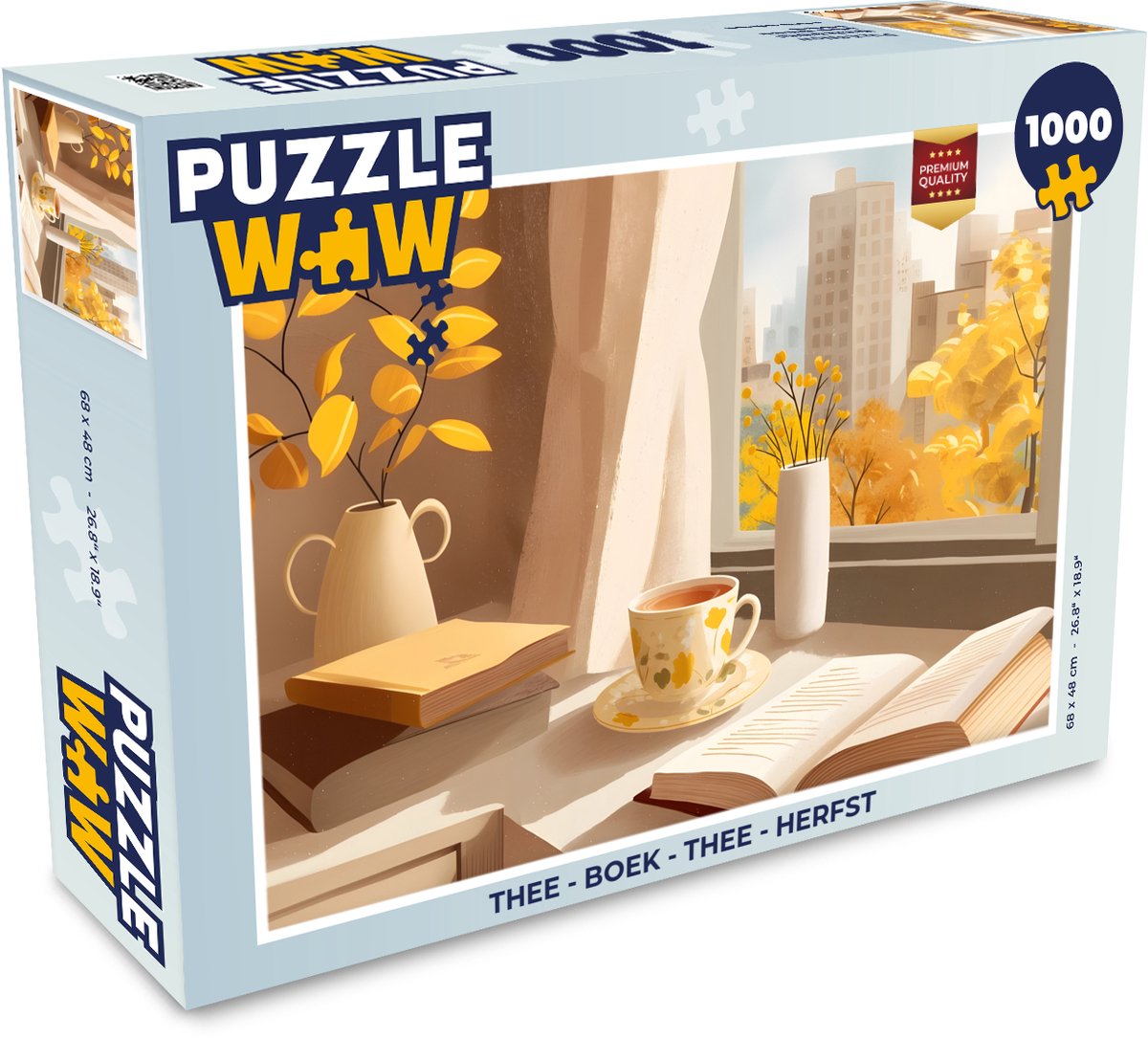 Puzzel Thee - Boek - Thee - Herfst - Legpuzzel - Puzzel 1000 stukjes volwassenen