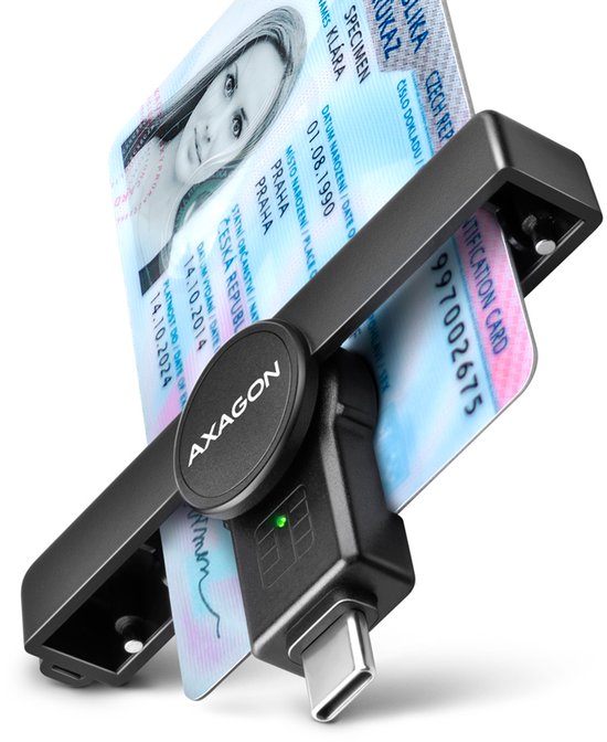AXAGON CRE-SMPC USB-C Smart card/ID card PocketReader