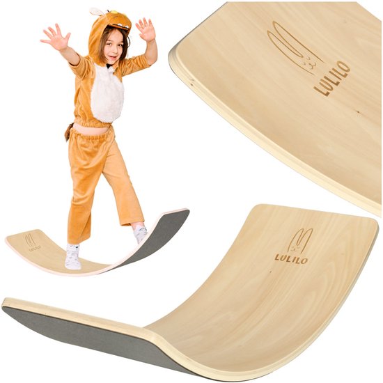 Balance Board Kinderen - Sensomotorisch Balansspeelgoed Jongen en Meisje - Houten Balansbord voor Peuter, Kleuter en Kind - Educatief Speelgoed Voor Motoriek - Vanaf 3 jaar