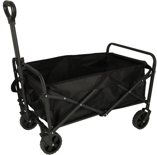 IKONKA Bolderkar Opvouwbaar - 100 Liter - 100 KG Draagkracht - 360 Graden Draaibare Wielen - Verstelbare Hendel - Inklapbare Bolderwagen - Compact - Zwart van IKONKA — afbeelding 5