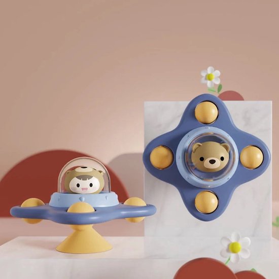Fidget Toys - Zuignap Spinner Speelgoed - 3 stuks - Fidget spinner - Sensorisch Speelgoed - Baby - Badspeelgoed - Speelgoed - Badspinner - NIEUW - Kinderen! van Merkloos — afbeelding 4