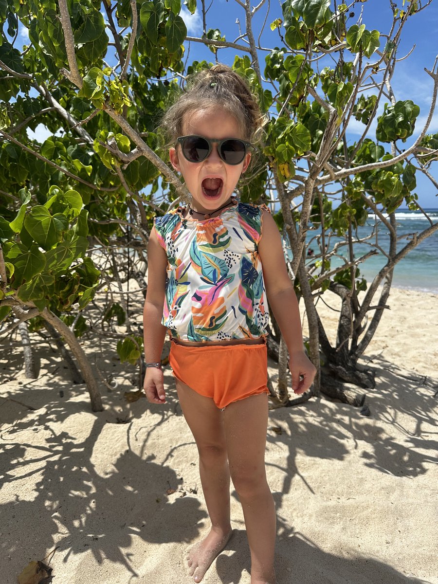 Ducksday - Omkeerbare baby tankini met haarlint - voor meisjes - UPF 50+ - Driedelige zwemset - Moana — afbeelding 6