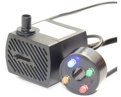 Mini Aquarium Waterpomp - Vijverpomp - Dompelpomp - Met 4 Kleuren LED-verlichting - Geschikt voor Fonteinen, Rotstuinen, Aquariumvijvers - Maximale Opvoerhoogte 0,85 m - 350 L/u