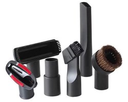 stofzuiger hulpstukken set - 6-delig - meubelborstel - spleetzuigmond - stofzuigermond - stofzuigermondstuk - stofzuigervoet - Binnendiameter van de interface 32mm/35mm