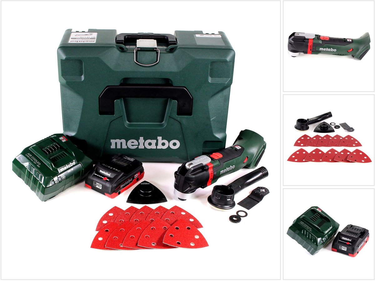 Metabo MT 18 LTX snoerloze multitool 18V ( 613021840 ) OIS/Starlock-compatibel + 1x oplaadbare accu 4.0Ah + lader + koffer