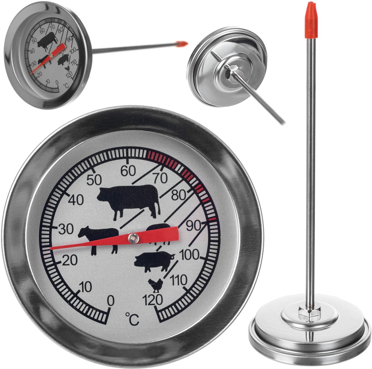 Vleesthermometer Calle 14,5 cm staal