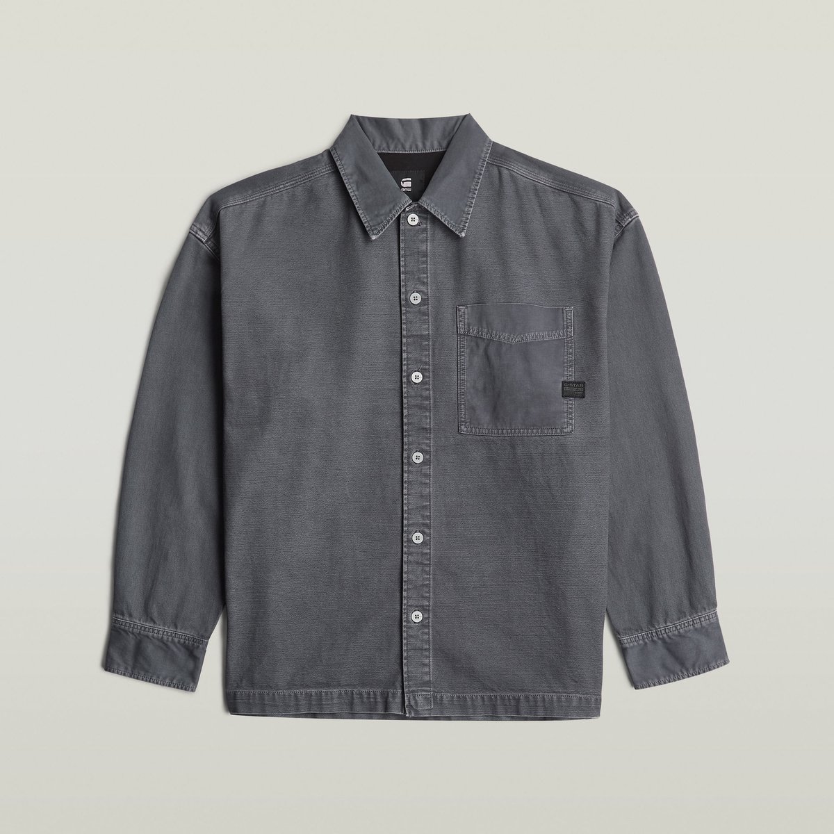 G-Star Boxy Fit Overshirt Heren Overshirts Grijs
