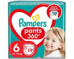 Pampers Pants Maat 6 – Luierbroekjes 14–19 kg – 19 stuks – 360° Pasvorm & Stop & Protect