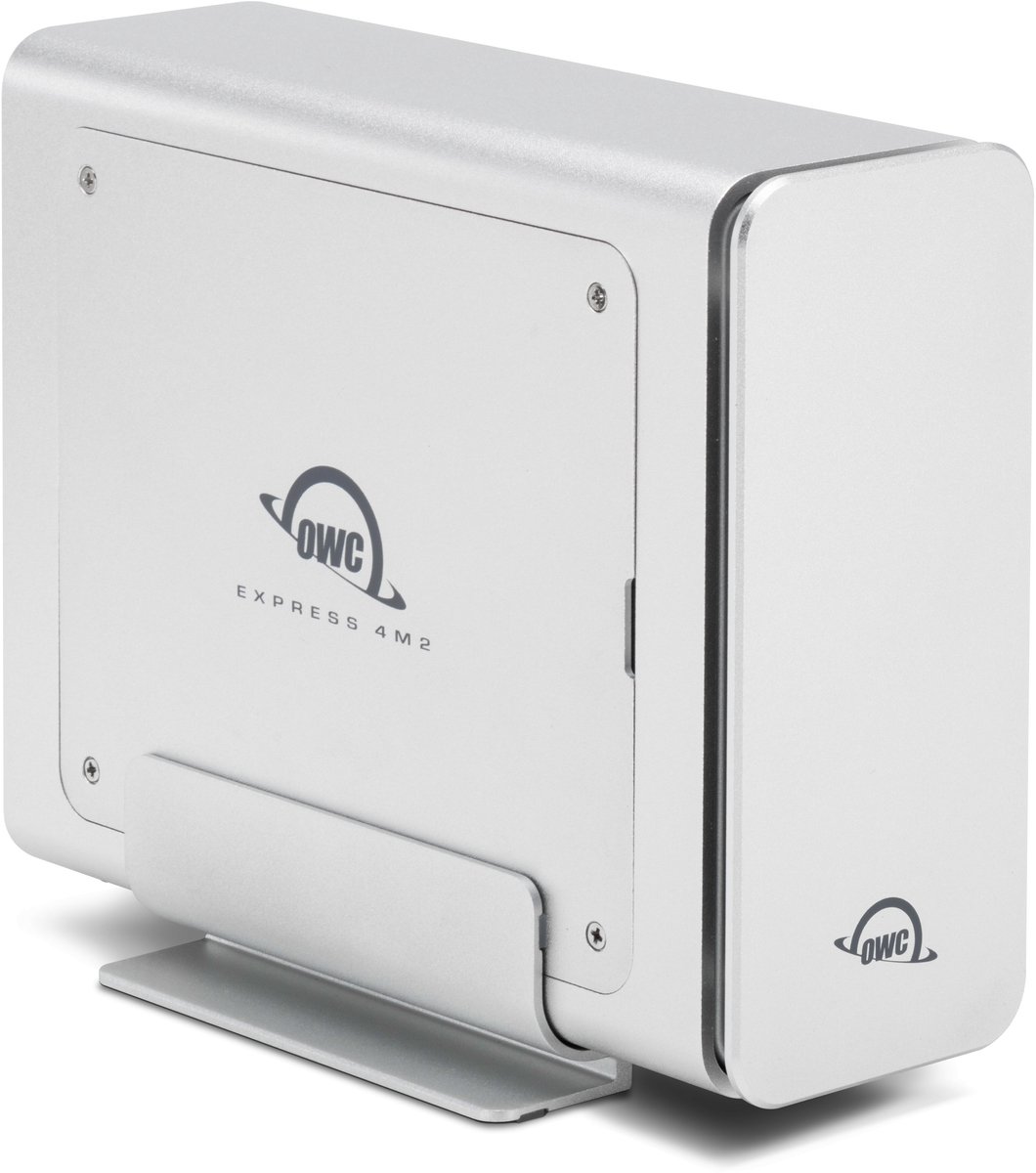OWC Express 4M2 - 4-Slot Externe Behuizing M.2 NVMe SSD Enclosure - USB4 - Tot 3200MB/s - Zilver