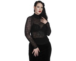 Banned - Trellis Longsleeve top - 2XL - Zwart