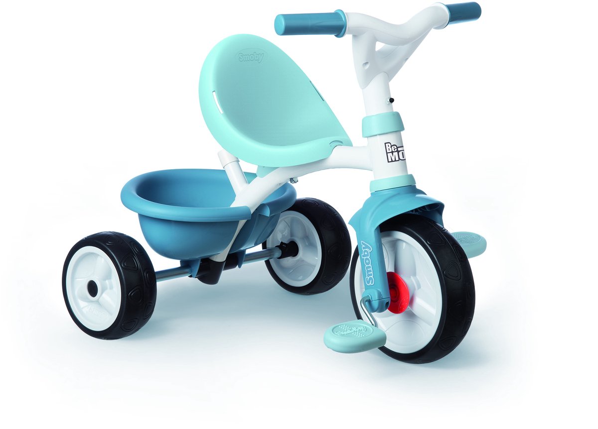 Smoby Be Move Confort Blauw - Driewieler met duwstang