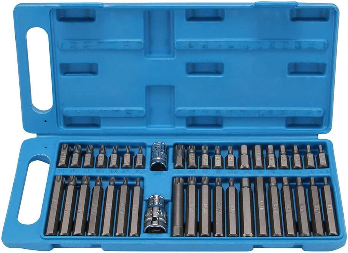 Allecto Premium - 40-delige dopsleutelset met Hex Star en Spline bits + opbergdoos