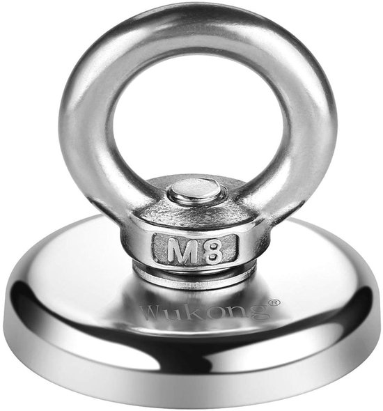 1 Vismagneet - Extra sterke neodymium magneet - 80 kg trekkracht - 48 mm - Ideaal voor vissen, tillen en ophalen