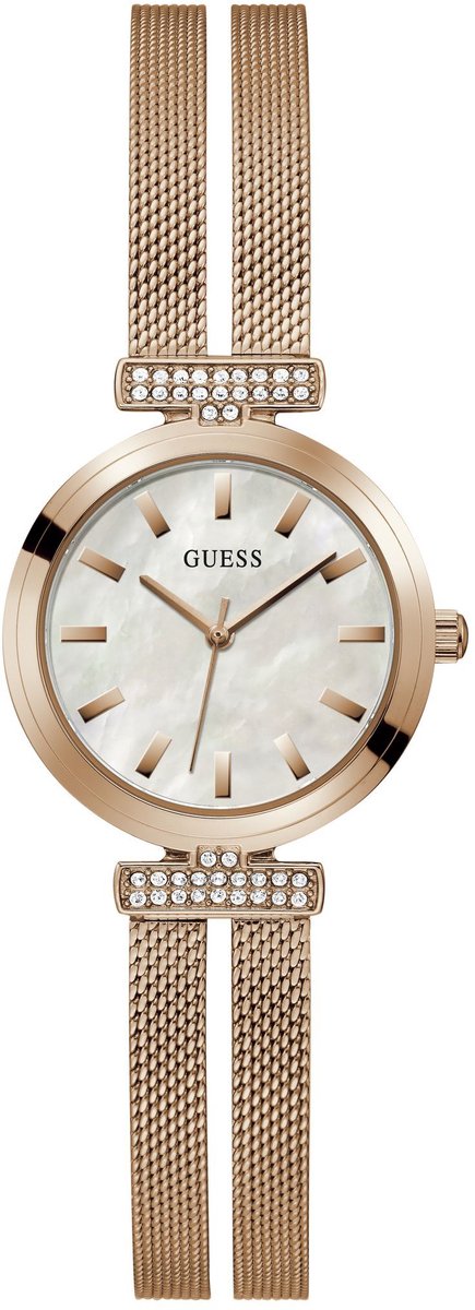 Guess Array Quartz Analoog Analoog Horloge Rosegold Kast 100%: Roestvrij Staal | Armband 100%: Roestvrij Staal-Gaas 28 mm GW0471L1, GW0471L2, GW0471L3