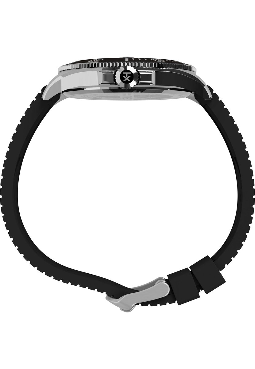 Timex Harborside Coast Quartz Analoog Horloge Zwart Kast: 100% Loodarm Messing | Armband: 100% Synthetisch Rubber 43 TW2Y09200AJ