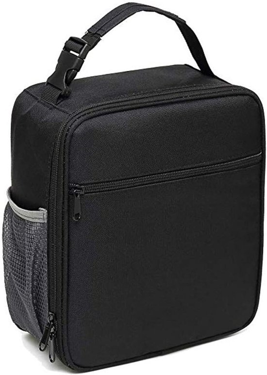 Sac à lunch - sac à lunch adulte - Sac à lunch réutilisable pour hommes, adultes et femmes - Petite boîte à lunch isotherme - noir