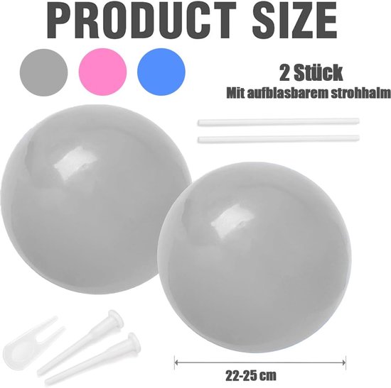 Slim Panda Lot de 2 balles de pilates de 22,9 cm, petit ballon d