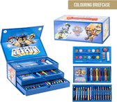 Paw Patrol tekendoos voor kinderen – 44-delig knutselpakket met potloden, stiften en puntenslijper – Voor tekenen en kleuren