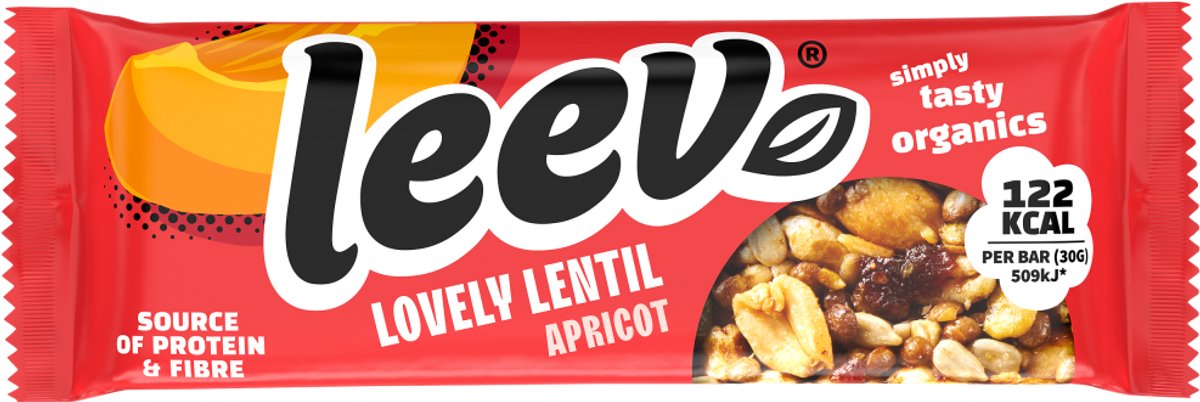 Goedkoopste Leev Apricot Lovely Lentil Bar 30GR