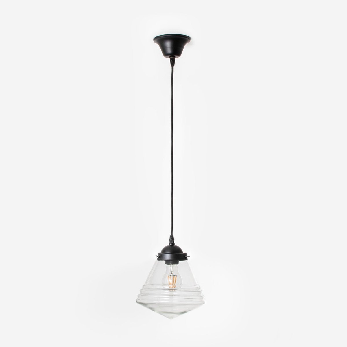 Coloured by Art Hanglamp aan snoer Luxe School Small Helder Moonlight - Art Deco Trade Zwart