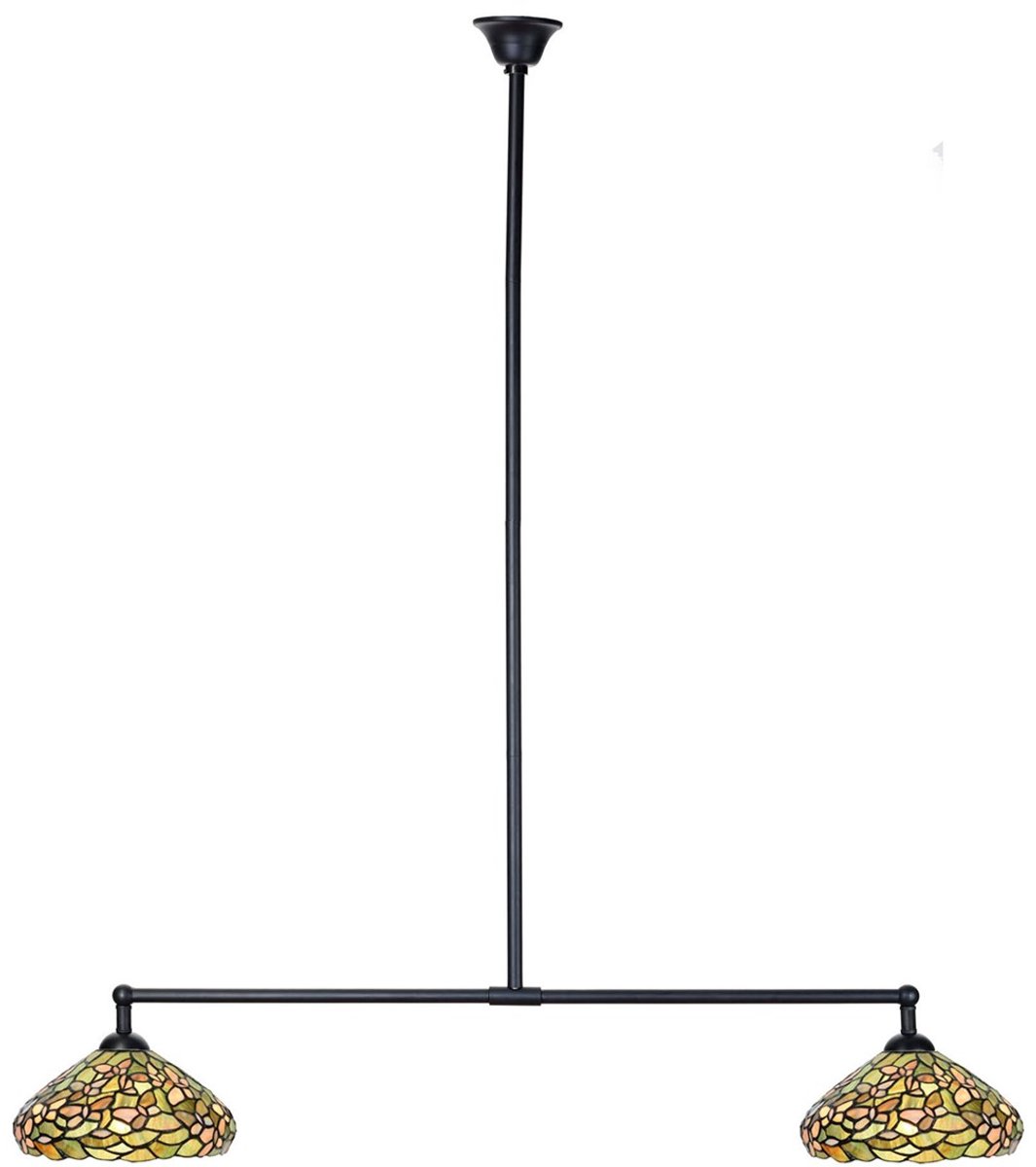Coloured by Art Tiffany T-lamp 2 lichts Settle Down - Art Deco Trade Zwart