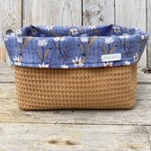 Commodemandje - Jeans Floral - Camel - Wafelkatoen