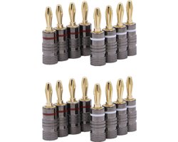 Bananenstekker verguld 4 mm