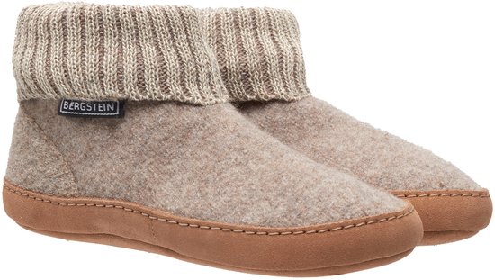 Bergstein Cozy Lux Donkerbeige Gesloten Pantoffels