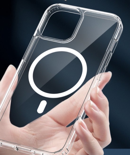ShieldCase adapté pour iPhone 14 Pro Max coque transparente Aimant compatible + Protecteur d'écran ShieldCase - Verre de protection Protection iPhone - Coque de protection iPhone + Protecteur d'écran
