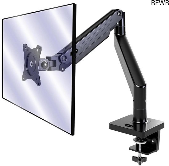 Monitorarm voor één monitor - verstelbaar en kantelbaar - zwart