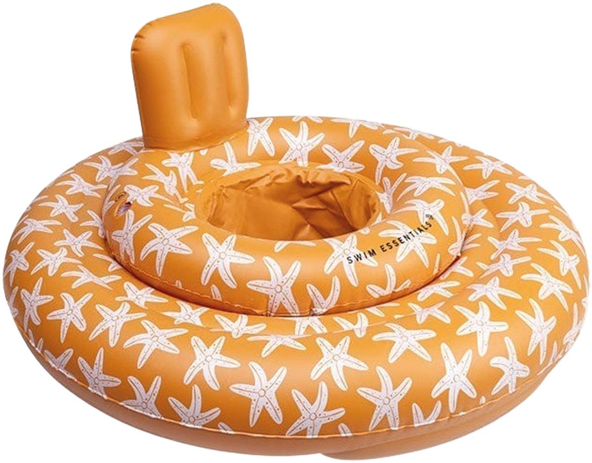 Swim Essentials Baby Zwemband - Beige Zeesterren - Baby Float & Zwemzitje - 0-1 jaar