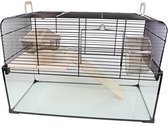 Hamsterkooi - Interzoo Vision 51 Zwart - Afmeting: 51,5x29x40 cm