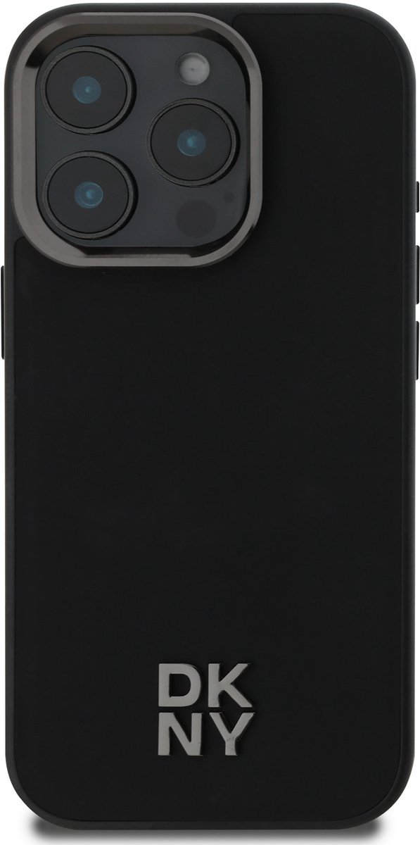 DKNY - Backcover iPhone 16 Pro - Stack Logo - Magsafe - Zwart